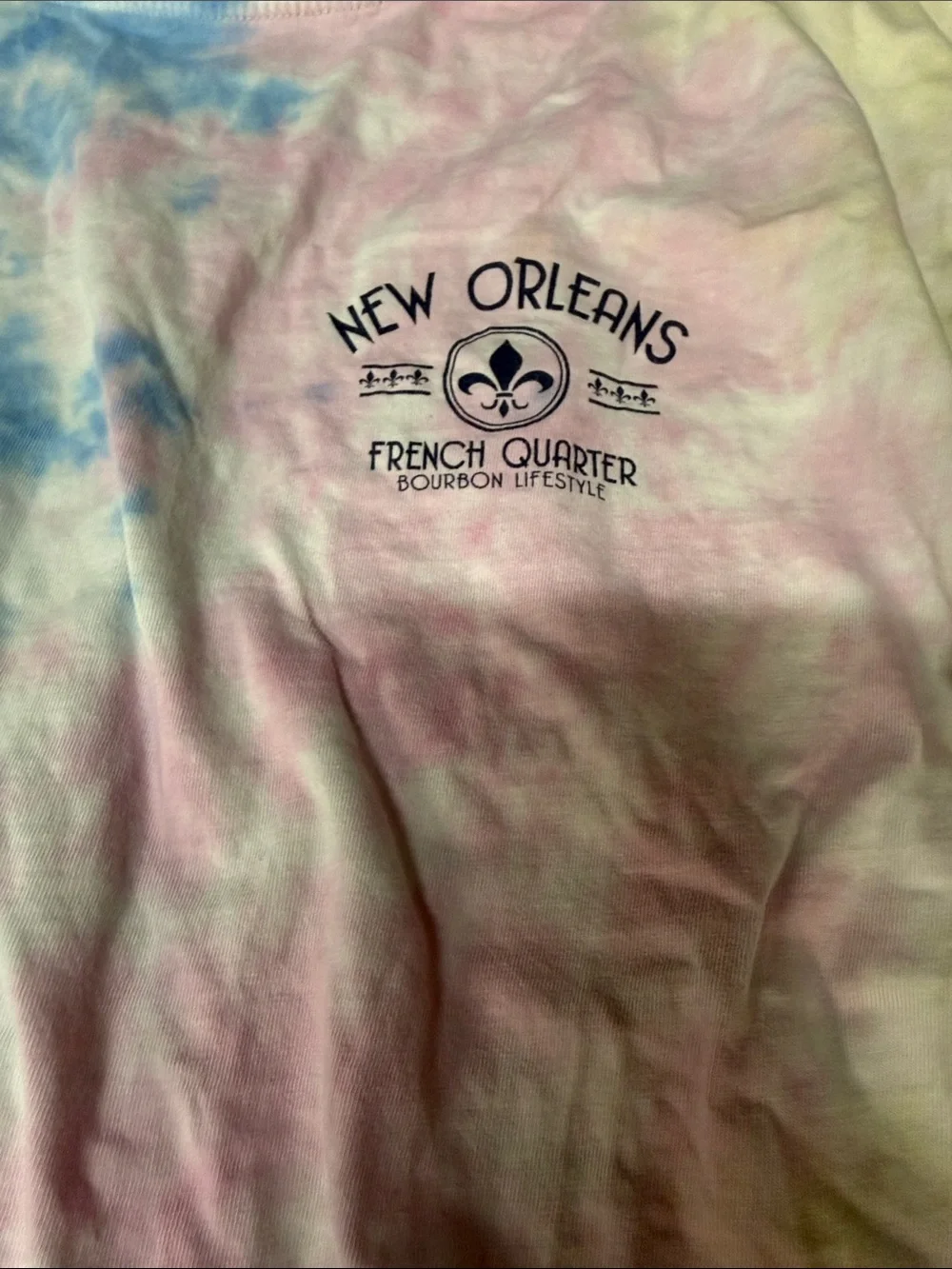 Pastel Tie-Dye Long Sleeve Tee - New Orleans Logo